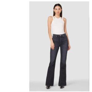 Hudson Jeans Faye Ultra High Rise Flare Jeans 70s Retro Bell Bottoms Size 24